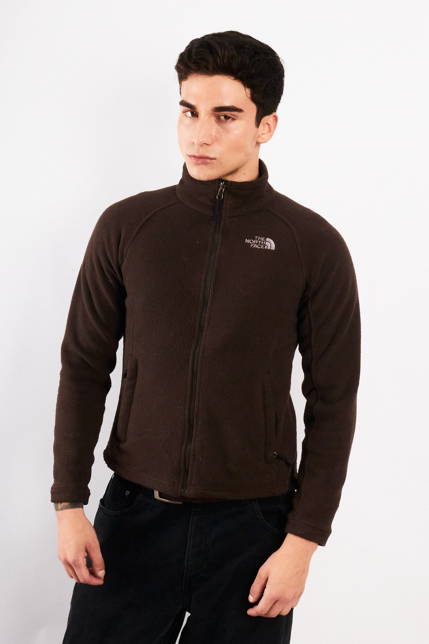 2000 Vintage The North Face Coffee Fleece Jacket (S/M)