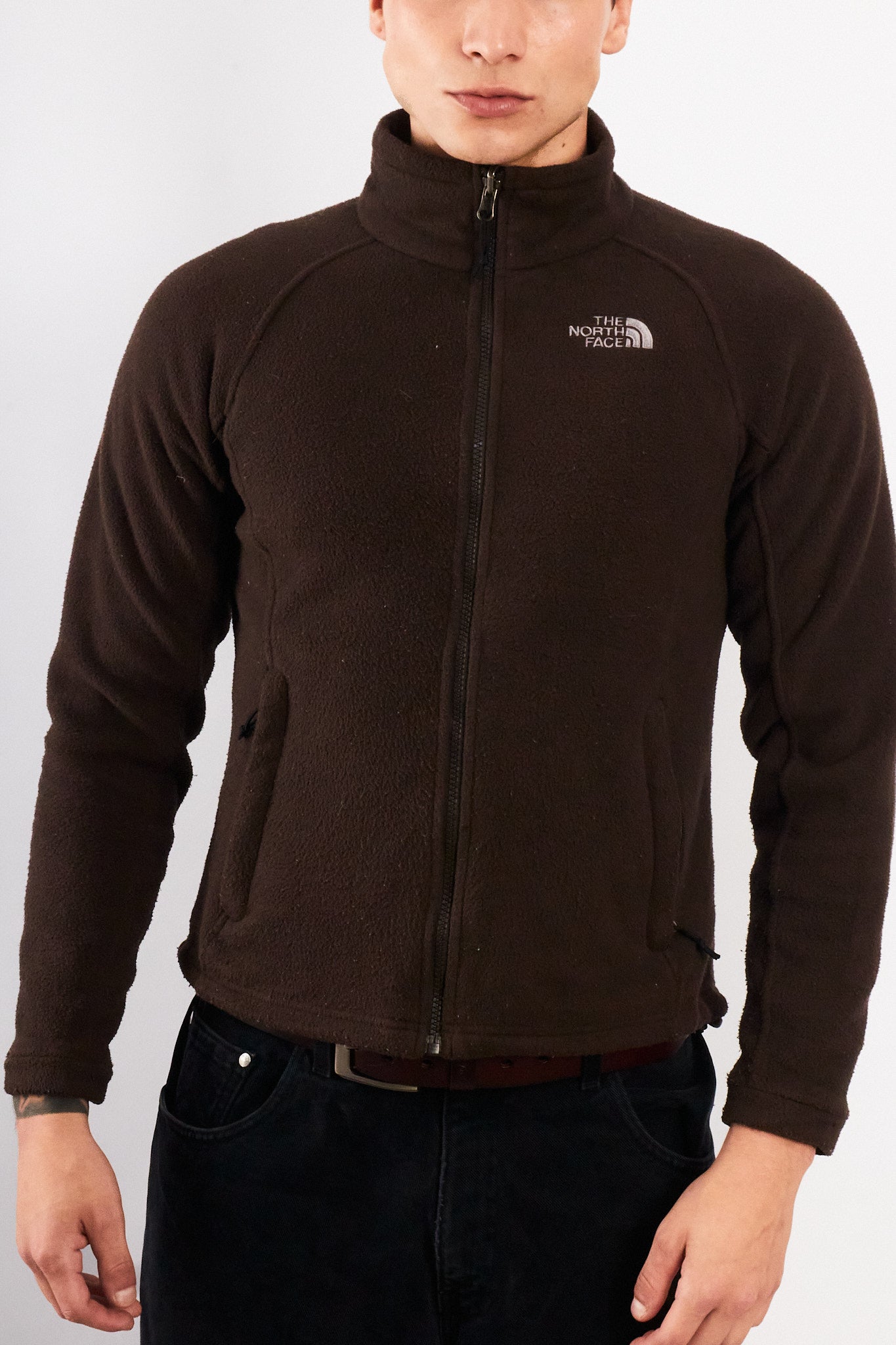 2000 Vintage The North Face Coffee Fleece Jacket (S/M)