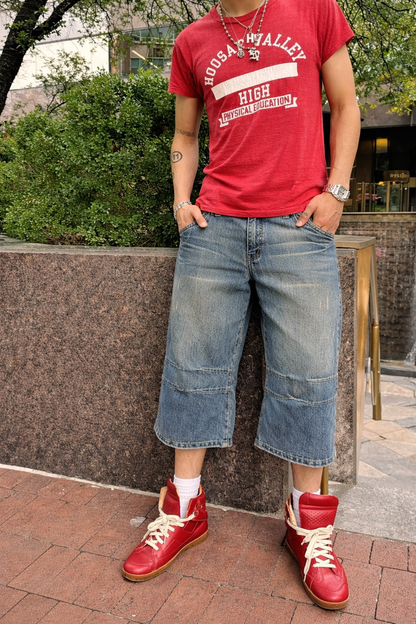 Y2K Vintage JNCO Embroidered  Distressed Jort (30)
