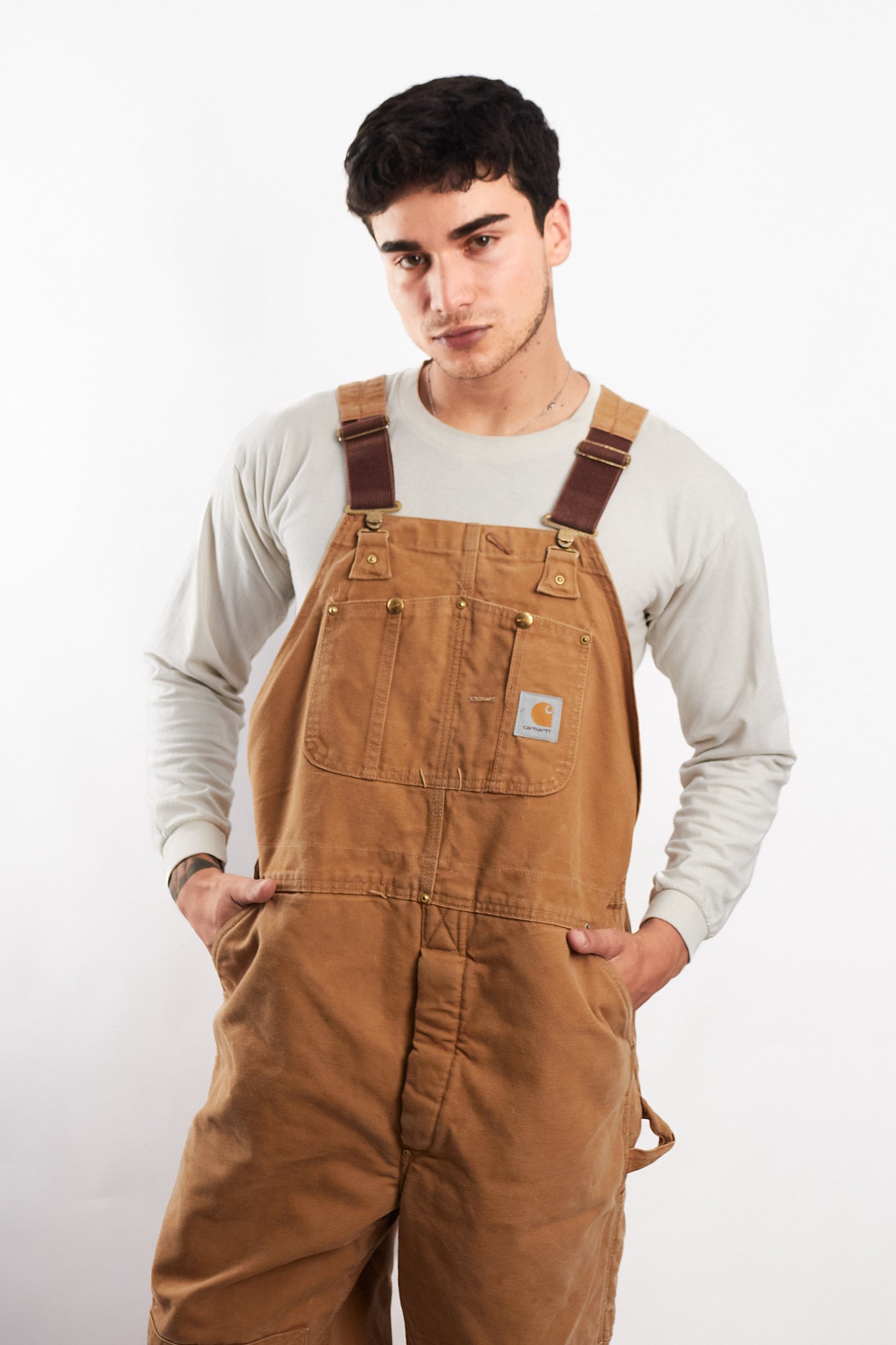 Vintage Carhartt Brown Baggy Carpenter Overall (M/L)