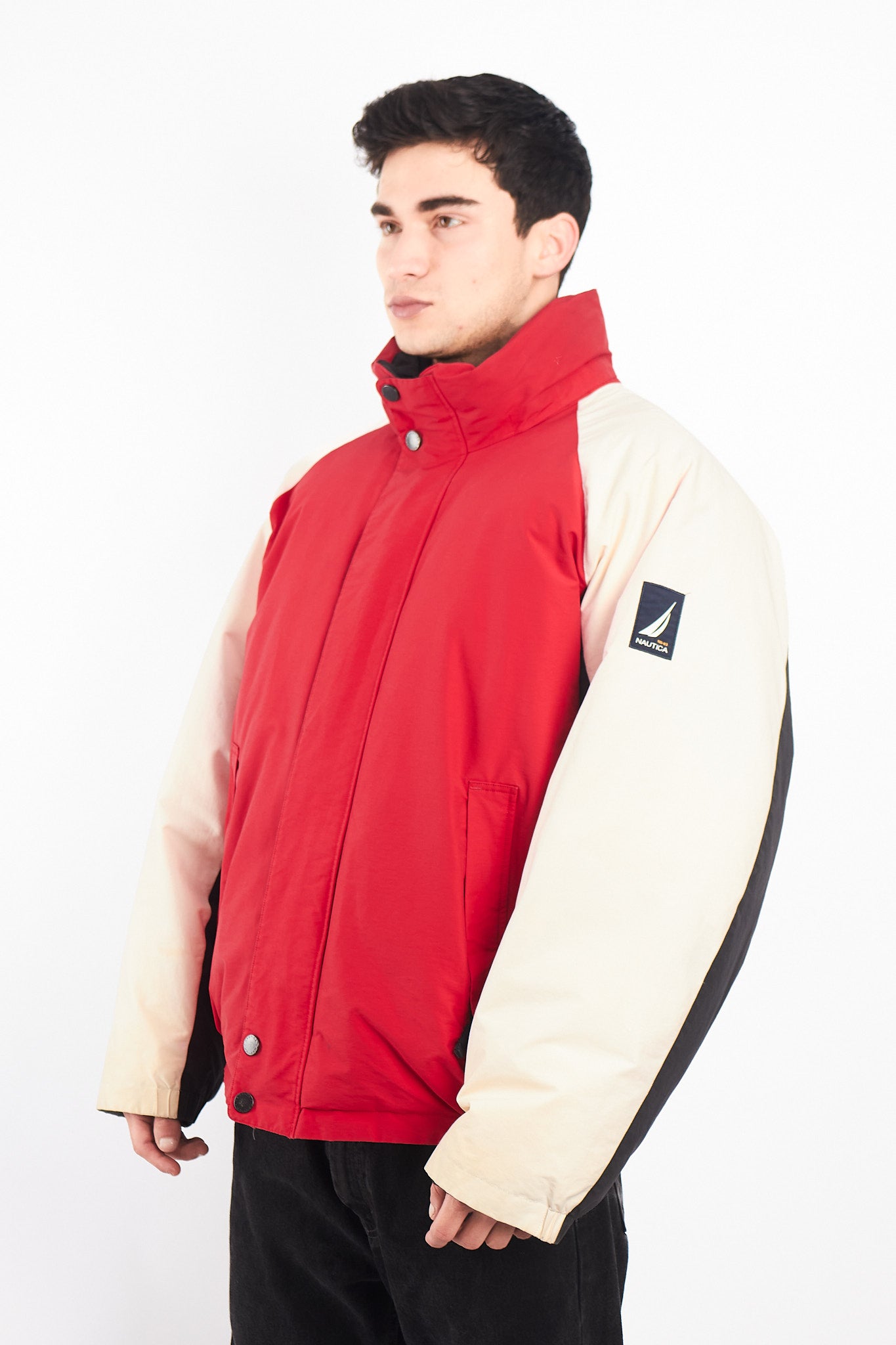 2000 Vintage Nautica NS-83 Reversible Down Puffer Jacket (XL)