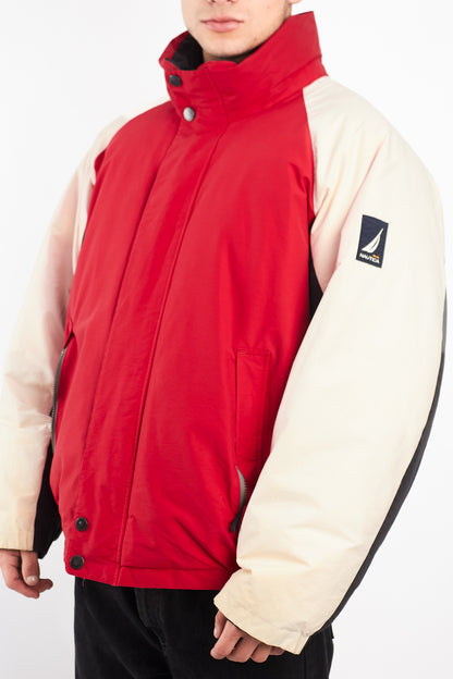2000 Vintage Nautica NS-83 Reversible Down Puffer Jacket (XL)