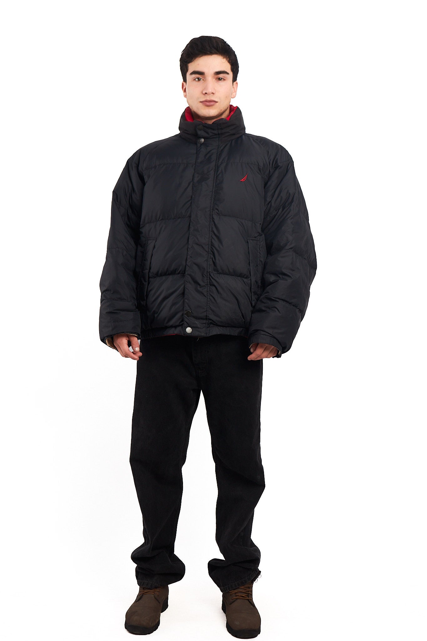 2000 Vintage Nautica NS-83 Reversible Down Puffer Jacket (XL)