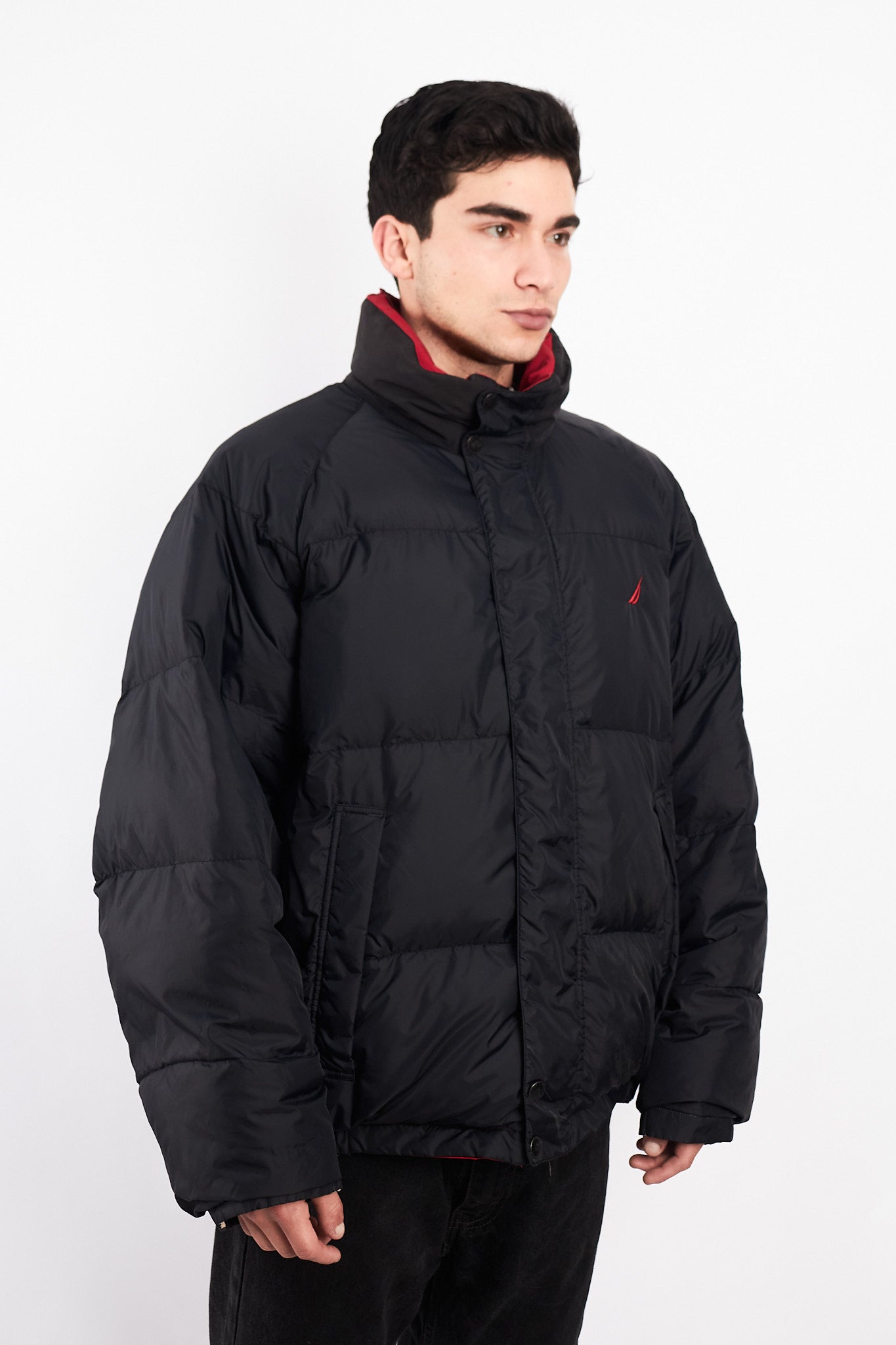 2000 Vintage Nautica NS-83 Reversible Down Puffer Jacket (XL)