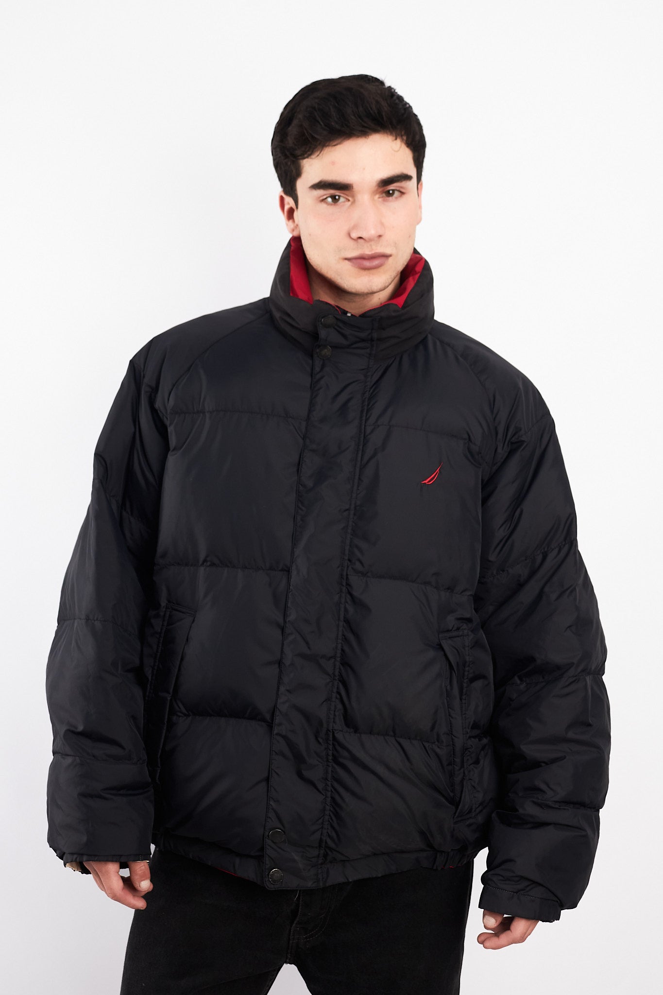 2000 Vintage Nautica NS-83 Reversible Down Puffer Jacket (XL)