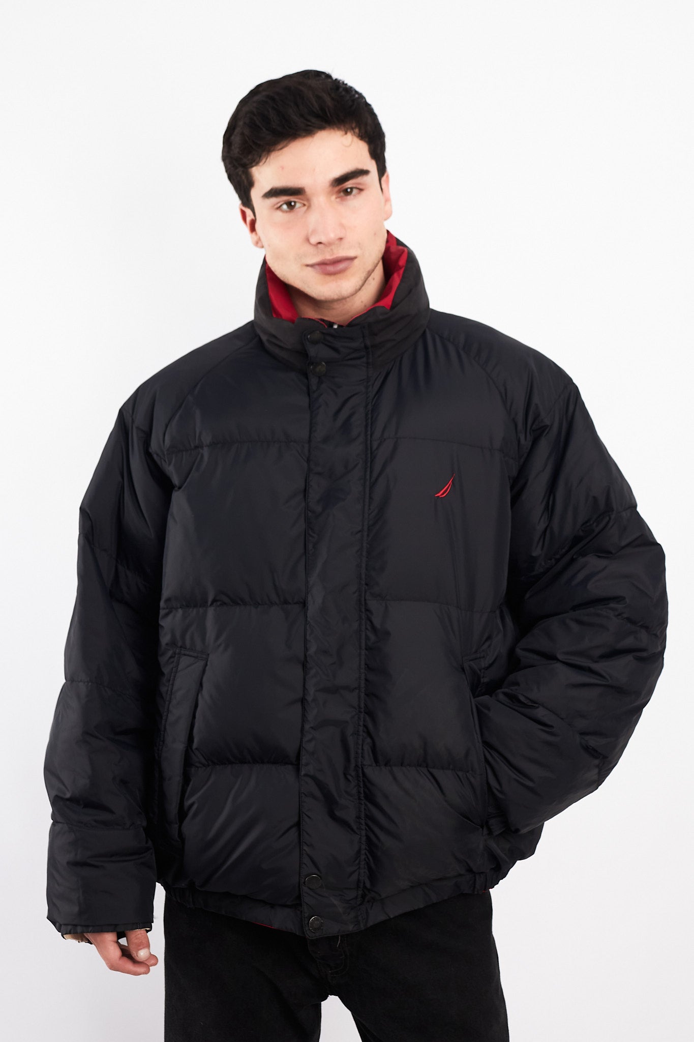 2000 Vintage Nautica NS-83 Reversible Down Puffer Jacket (XL)