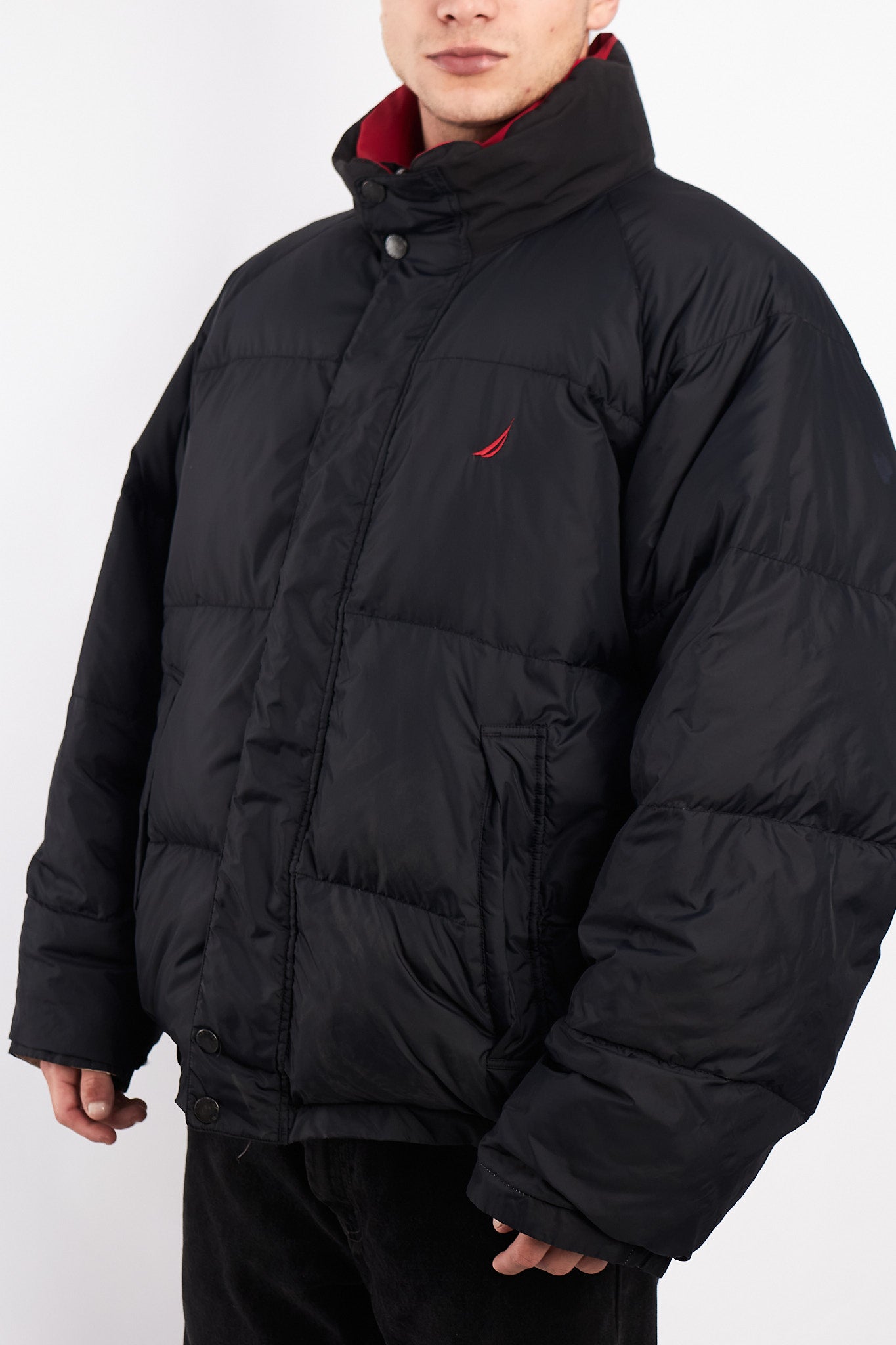 2000 Vintage Nautica NS-83 Reversible Down Puffer Jacket (XL)