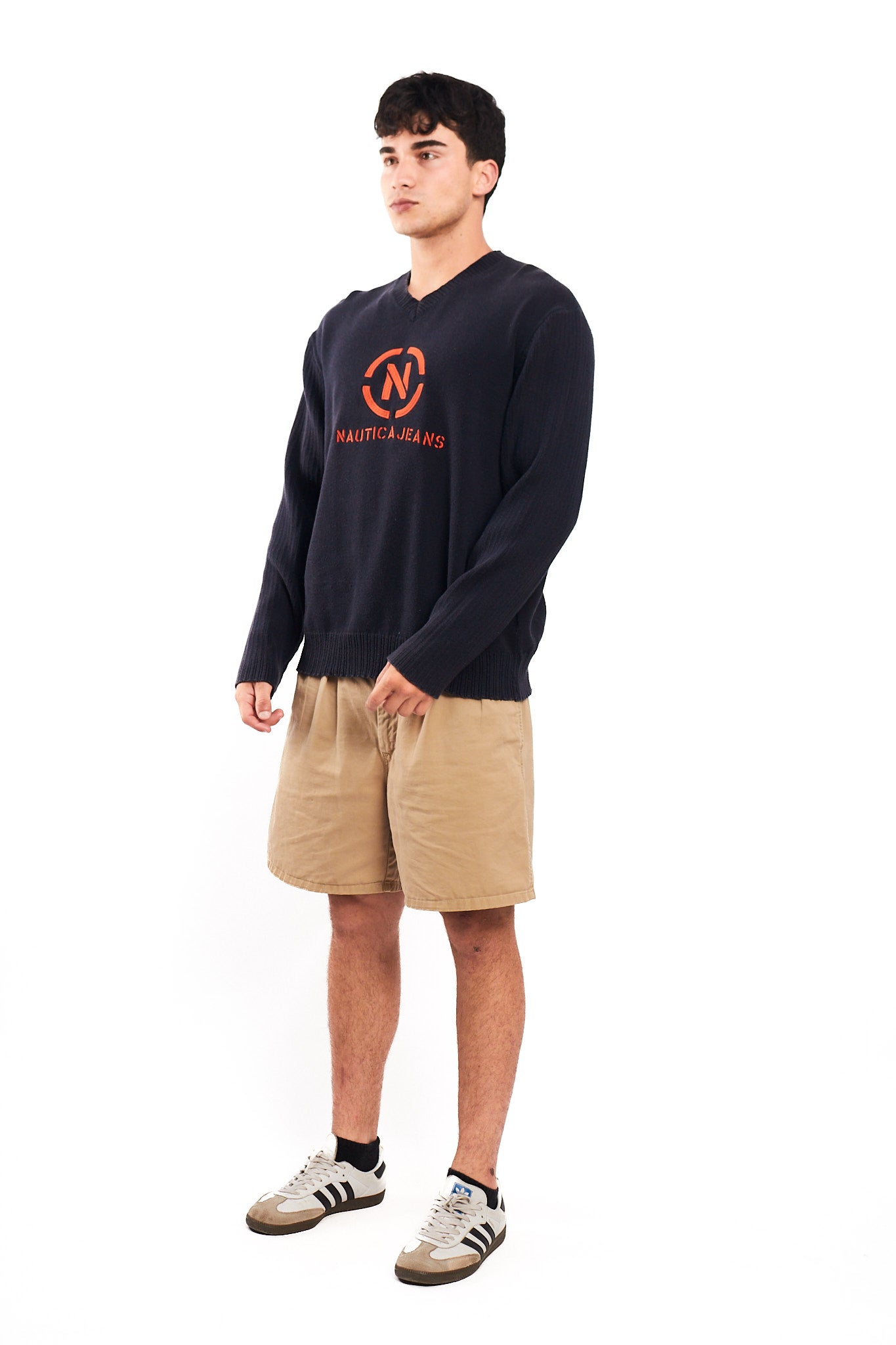 2000 Nautica Jeans Co Big Logo Sweater (L)