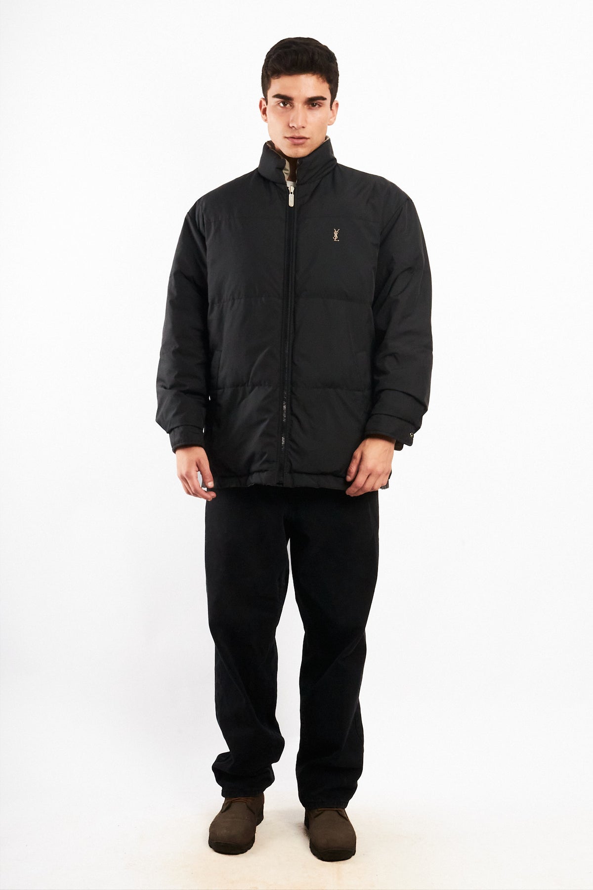 1990 Vintage Yve Saint Laurent Reversible Down Coat (M)