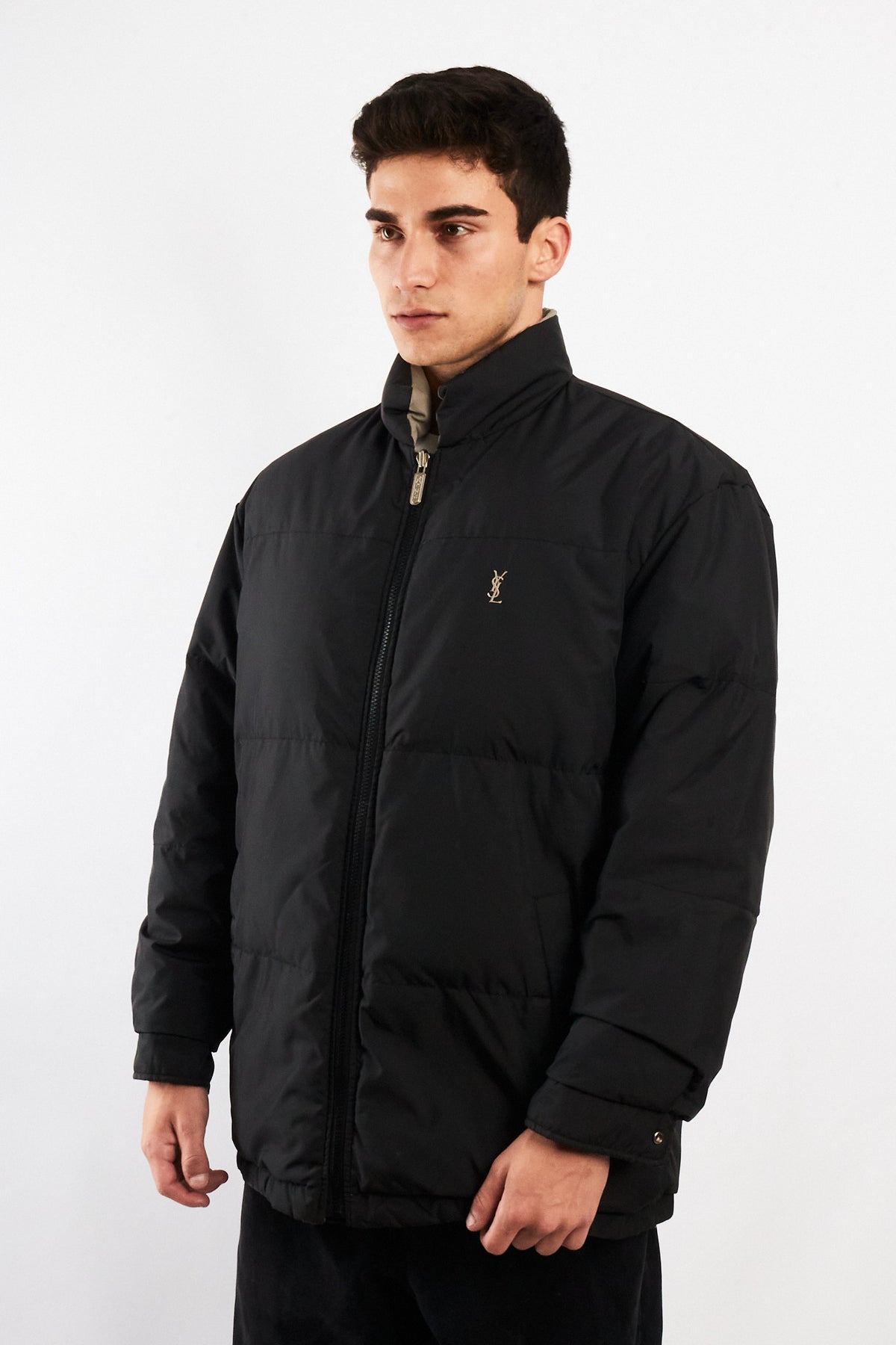 1990 Vintage Yve Saint Laurent Reversible Down Coat (M)