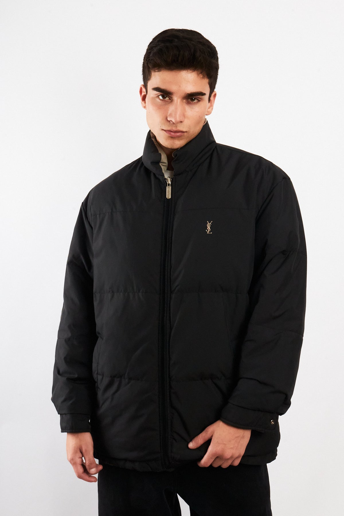 1990 Vintage Yve Saint Laurent Reversible Down Coat (M)