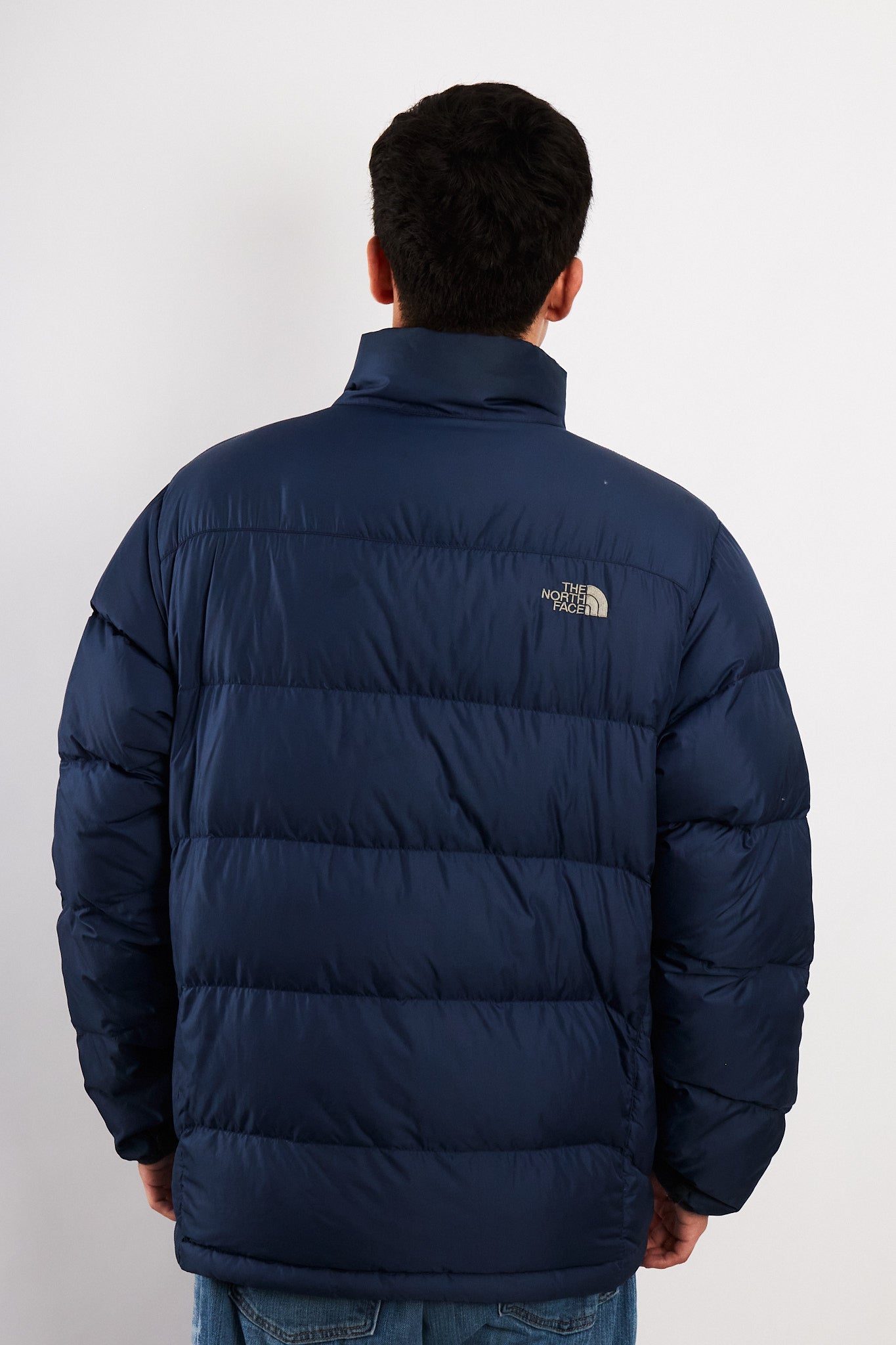 2000 Vintage The North Face Navy Goose Down Puffer Jacket (M/L)
