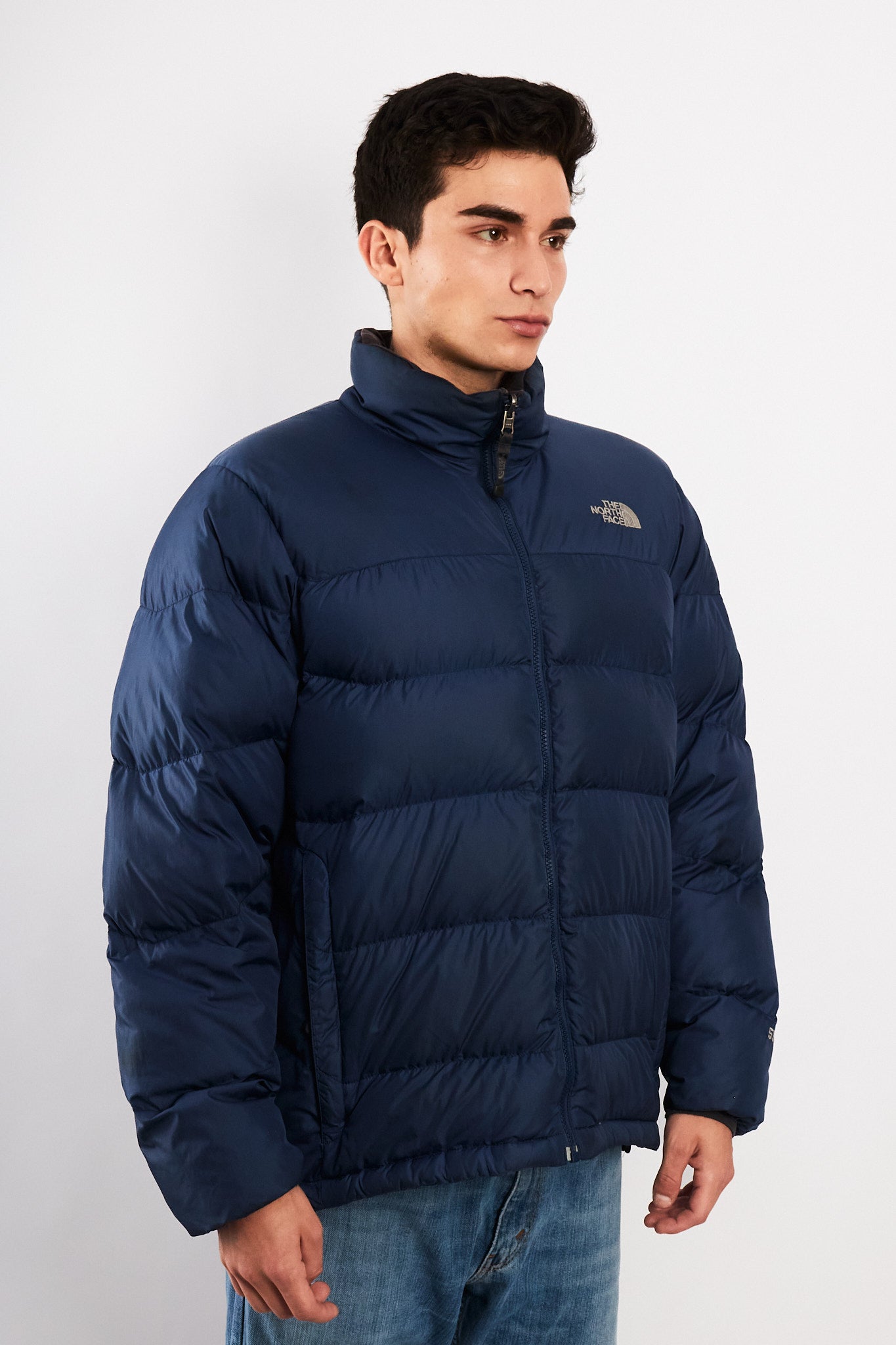 2000 Vintage The North Face Navy Goose Down Puffer Jacket (M/L)