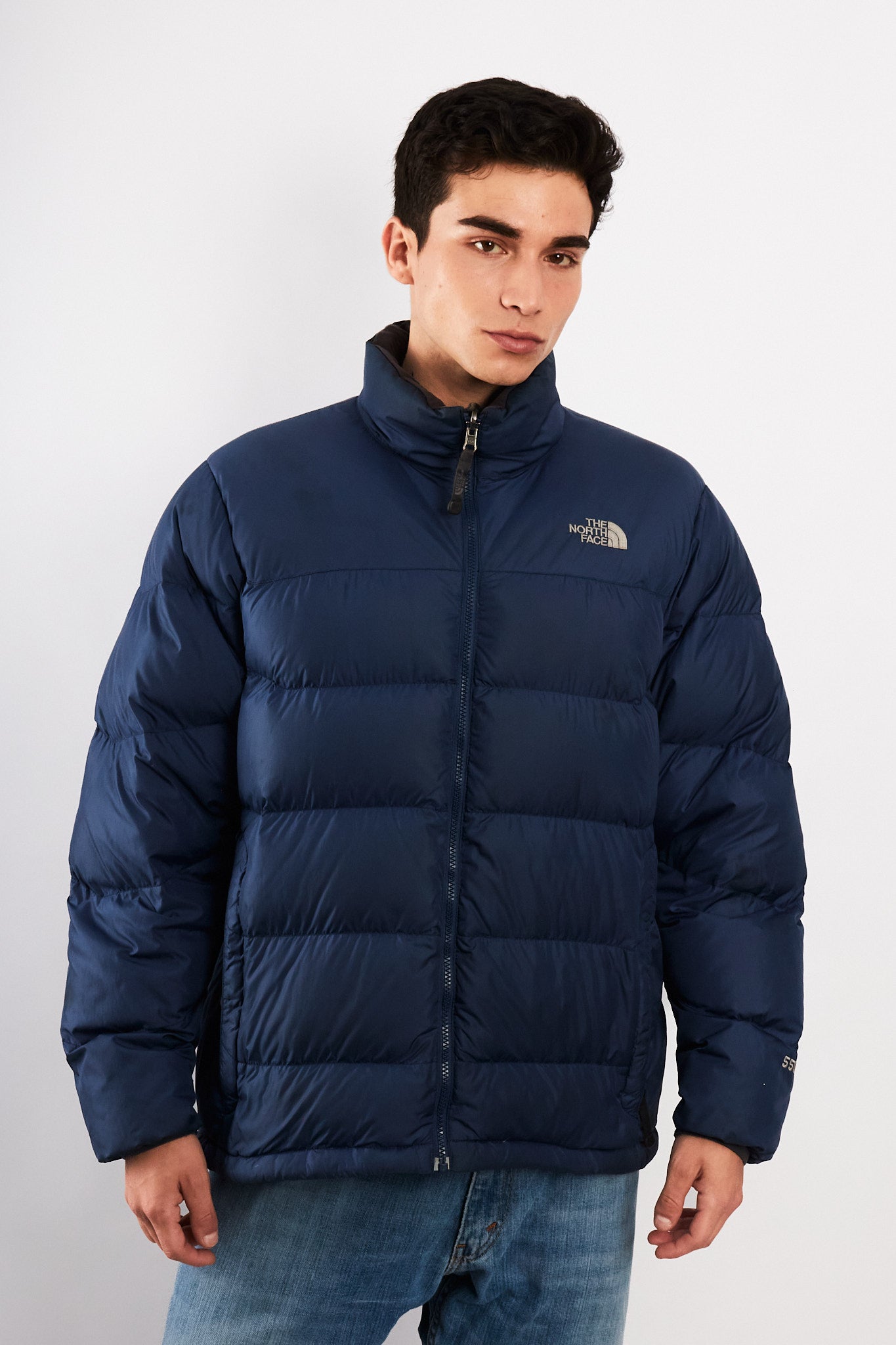 2000 Vintage The North Face Navy Goose Down Puffer Jacket (M/L)