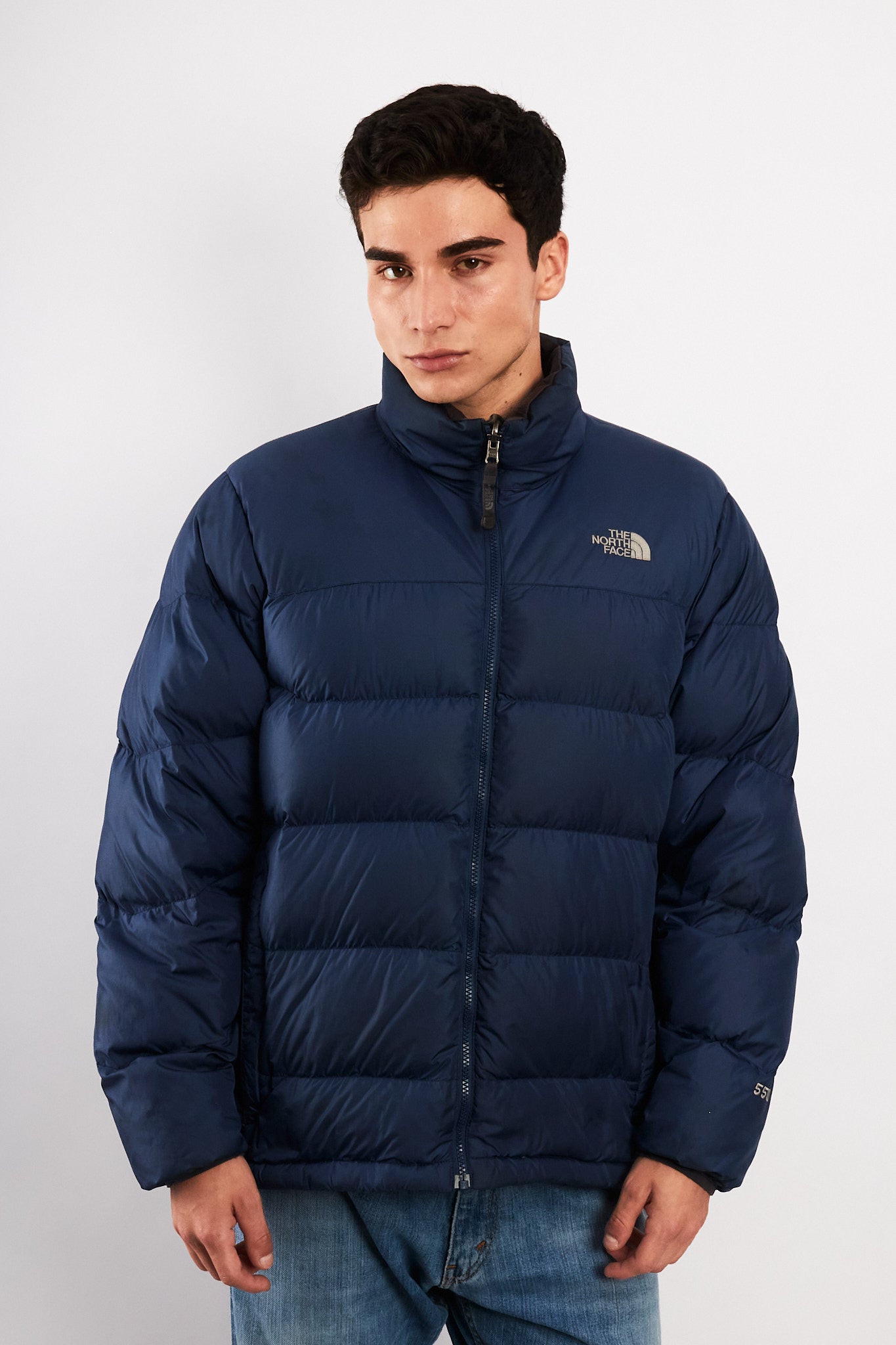 2000 Vintage The North Face Navy Goose Down Puffer Jacket (M/L)