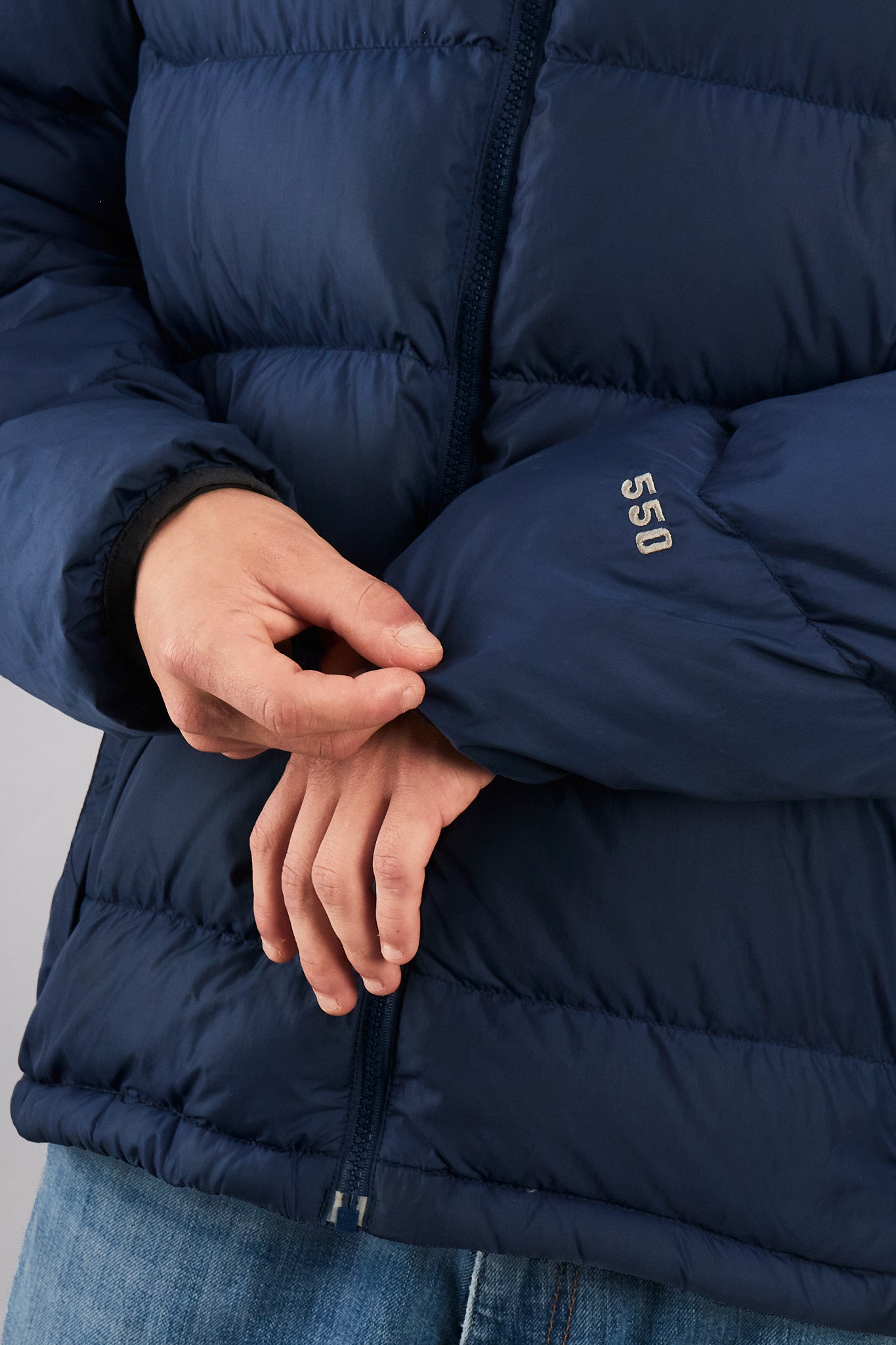 2000 Vintage The North Face Navy Goose Down Puffer Jacket (M/L)