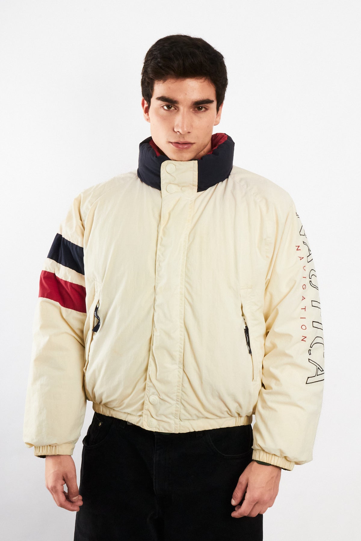 1990 Vintage Nautica Impermeable Down Big Logo/ Puffer Jacket (M/L)