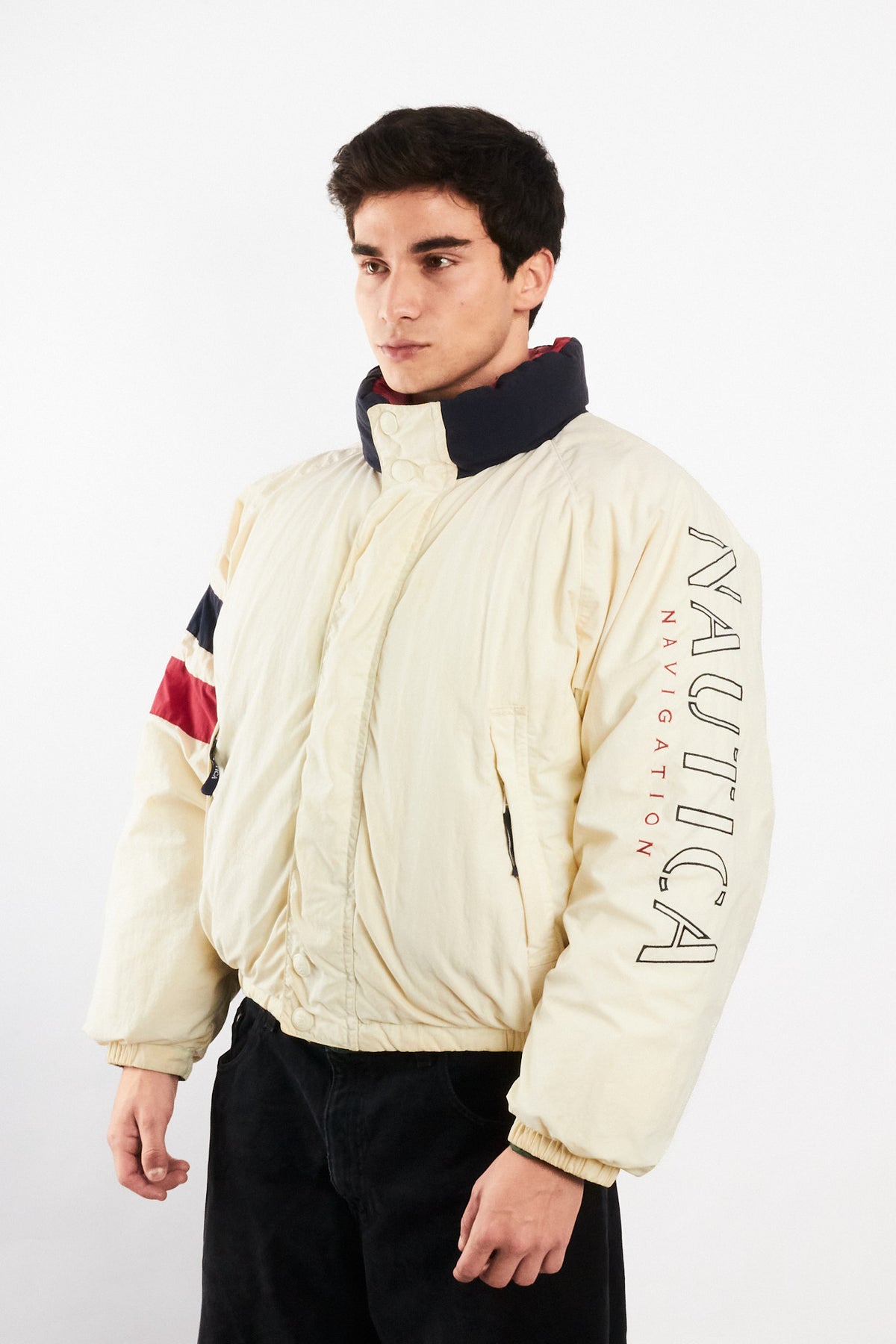 1990 Vintage Nautica Impermeable Down Big Logo/ Puffer Jacket (M/L)