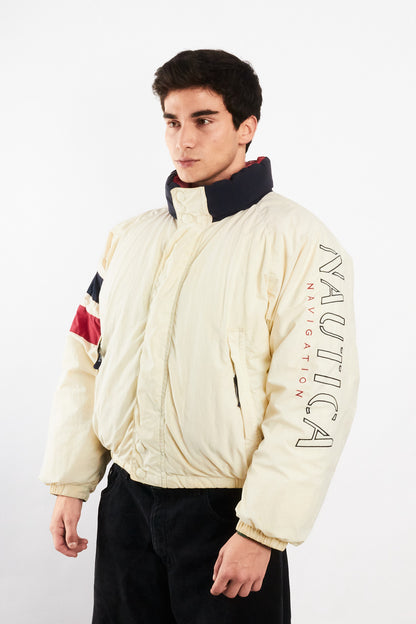 1990 Vintage Nautica Impermeable Down Big Logo/ Puffer Jacket (M/L)