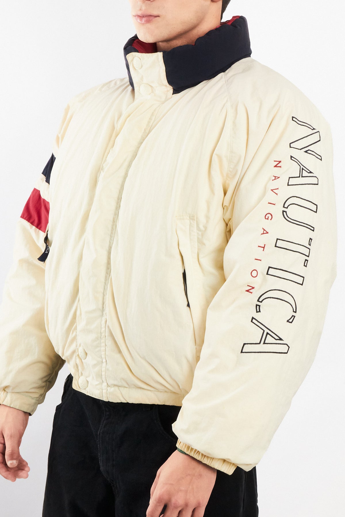 1990 Vintage Nautica Impermeable Down Big Logo/ Puffer Jacket (M/L)