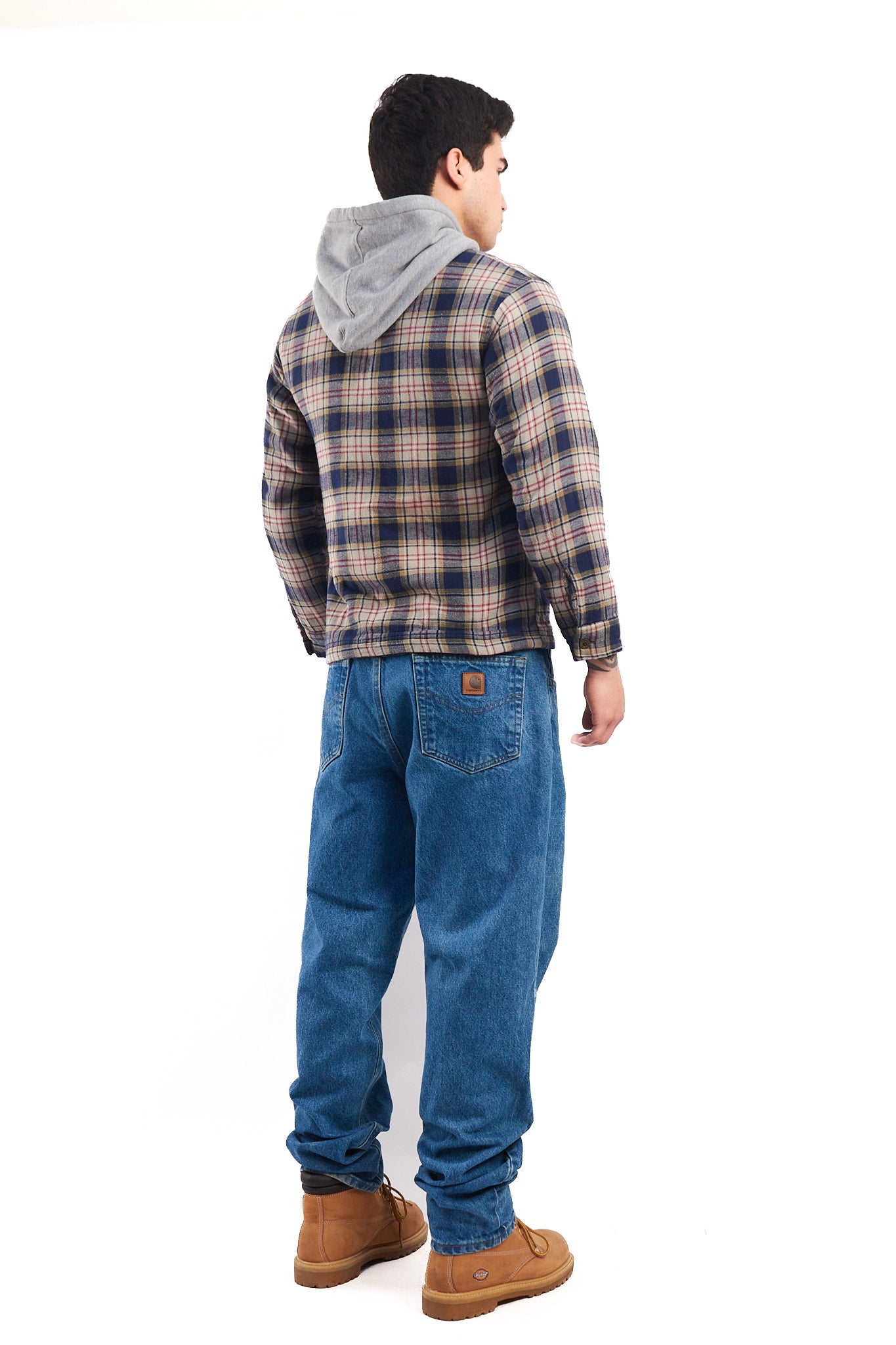 2000 Dickies Work Hooded Flannel Jacket (S)