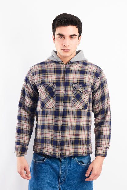 2000 Dickies Work Hooded Flannel Jacket (S)