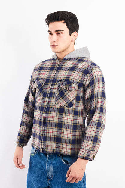 2000 Dickies Work Hooded Flannel Jacket (S)