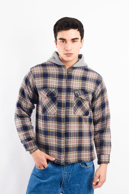 2000 Dickies Work Hooded Flannel Jacket (S)