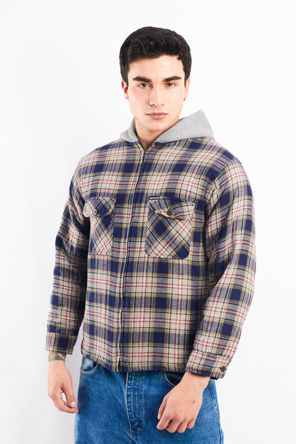 2000 Dickies Work Hooded Flannel Jacket (S)