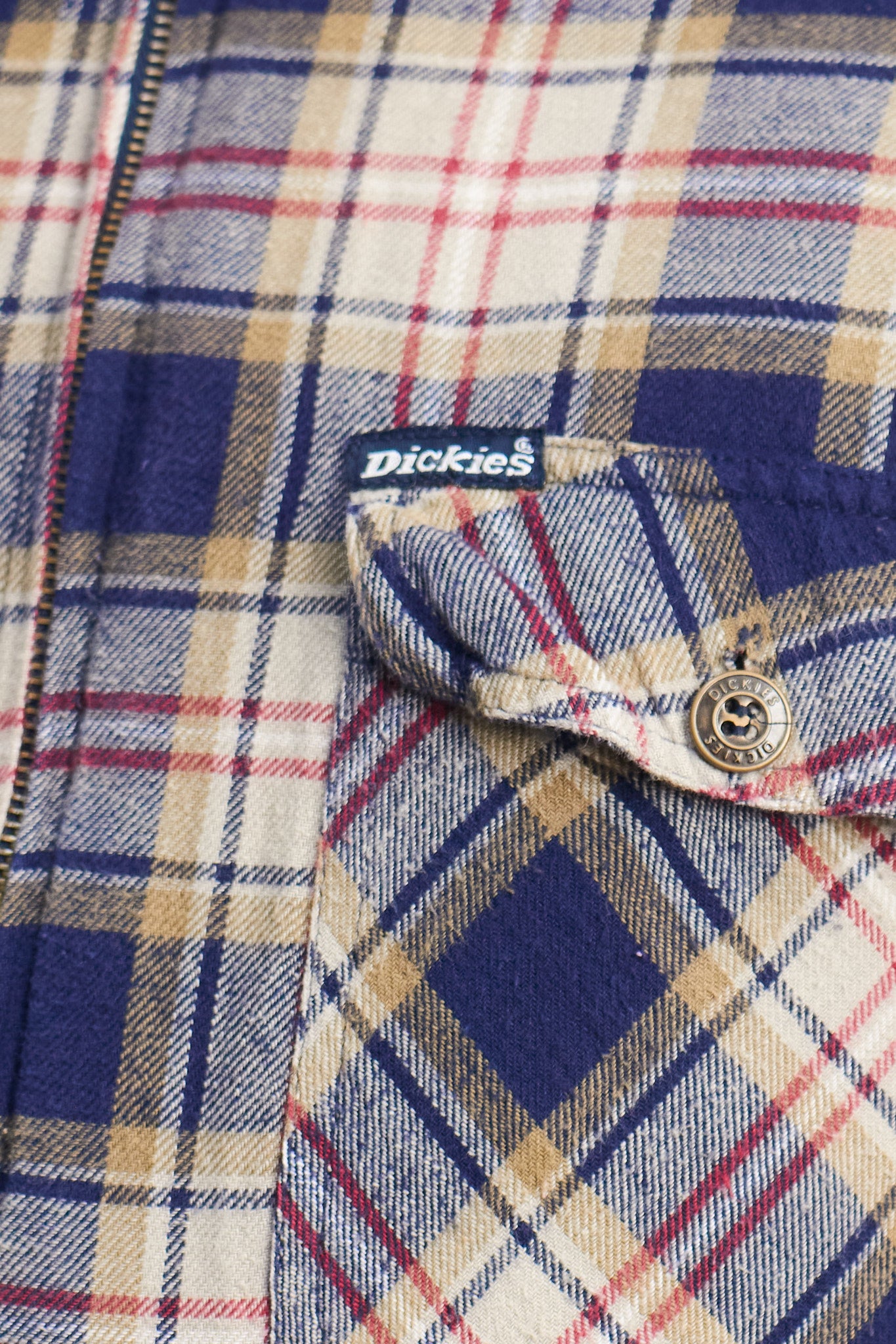 2000 Dickies Work Hooded Flannel Jacket (S)