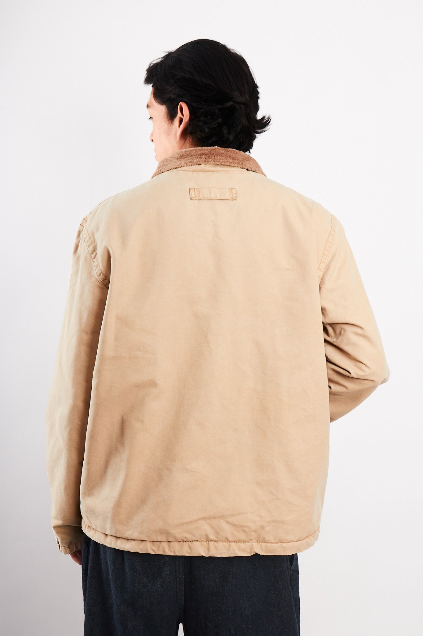 2000 Vintage Tommy Hilfiger Beige Sherpa Quilted Jacket (M/L)