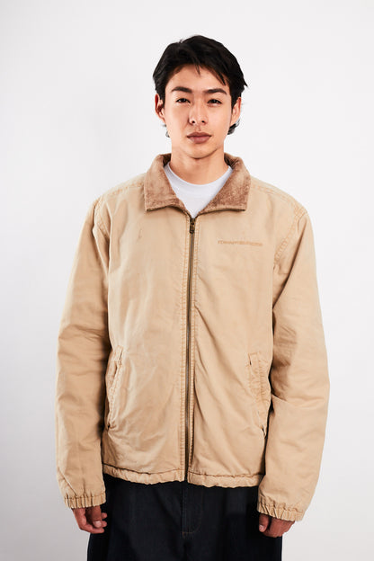 2000 Vintage Tommy Hilfiger Beige Sherpa Quilted Jacket (M/L)