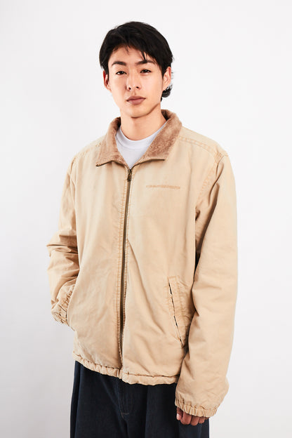 2000 Vintage Tommy Hilfiger Beige Sherpa Quilted Jacket (M/L)