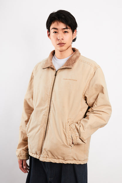 2000 Vintage Tommy Hilfiger Beige Sherpa Quilted Jacket (M/L)
