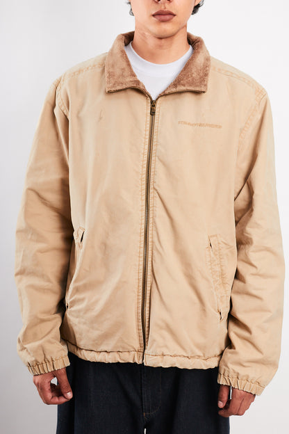 2000 Vintage Tommy Hilfiger Beige Sherpa Quilted Jacket (M/L)