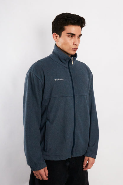 Vintage Columbia Steel Blue Fleece Jacket (M)