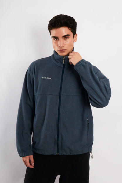 Vintage Columbia Steel Blue Fleece Jacket (M)