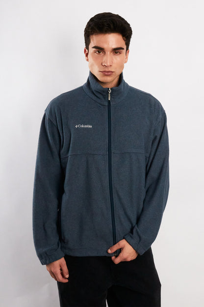 Vintage Columbia Steel Blue Fleece Jacket (M)