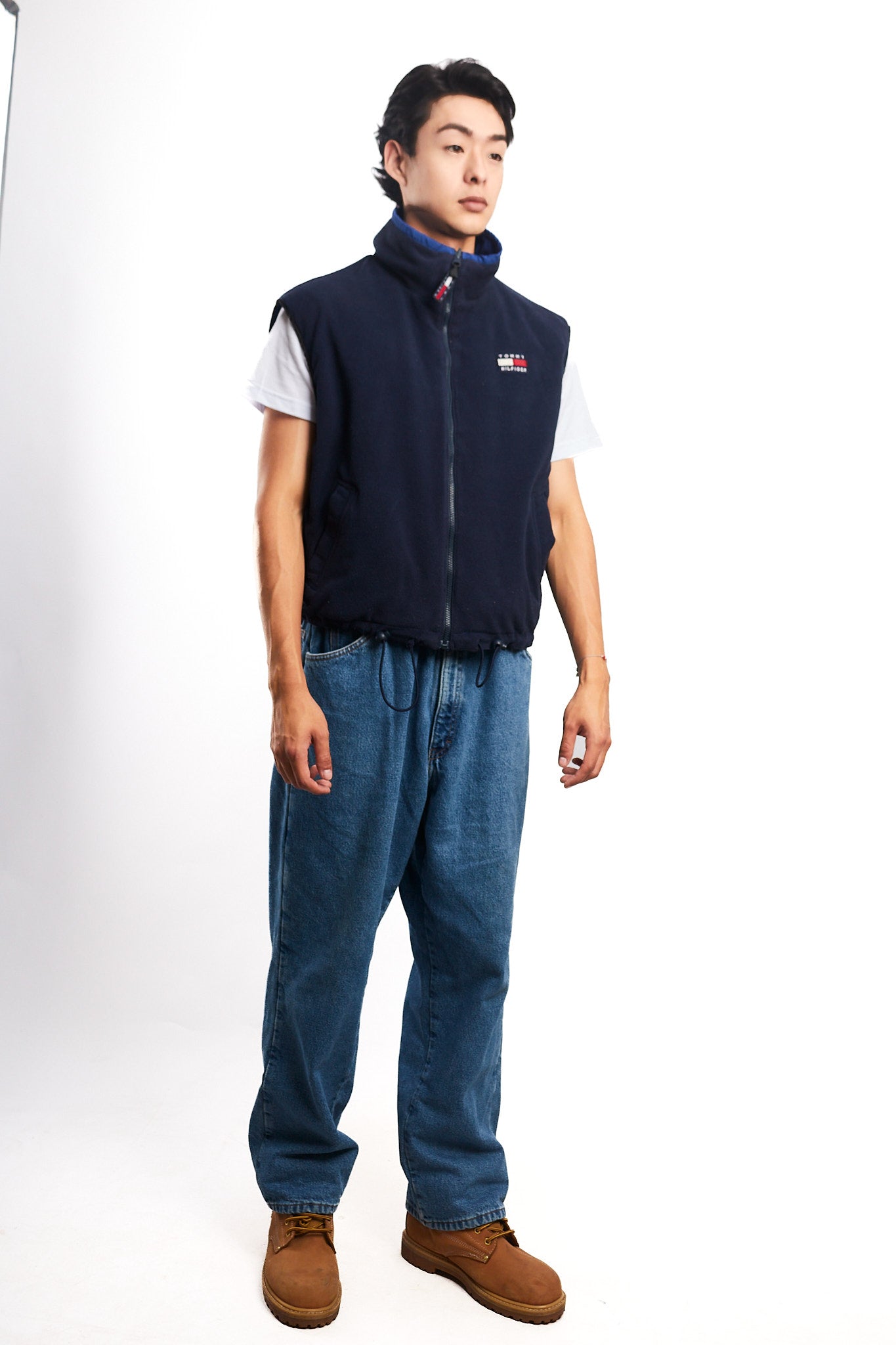 1990 Vintage Tommy Hilfiger Reversible Fleece Vest (S/M)