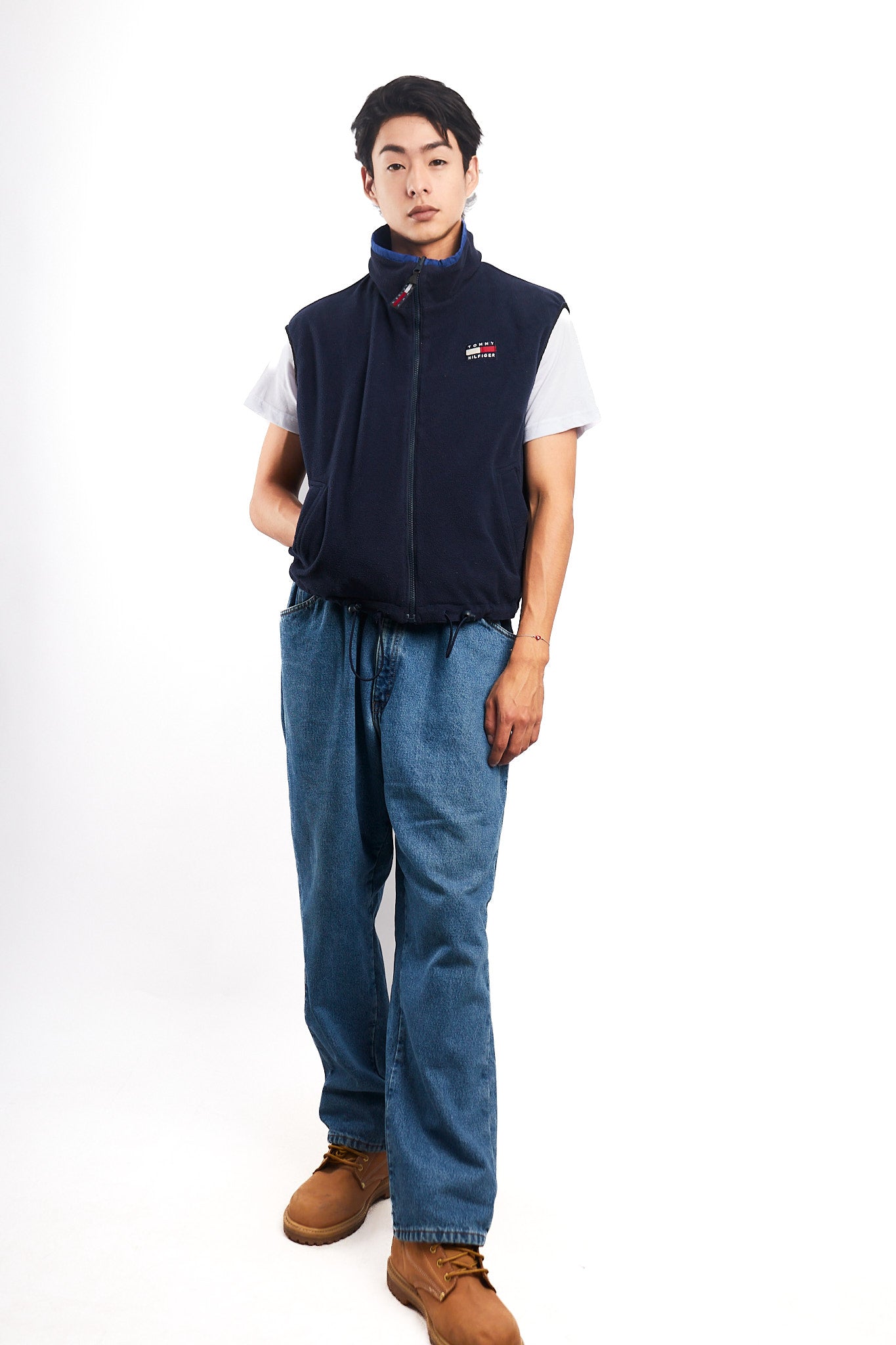 1990 Vintage Tommy Hilfiger Reversible Fleece Vest (S/M)