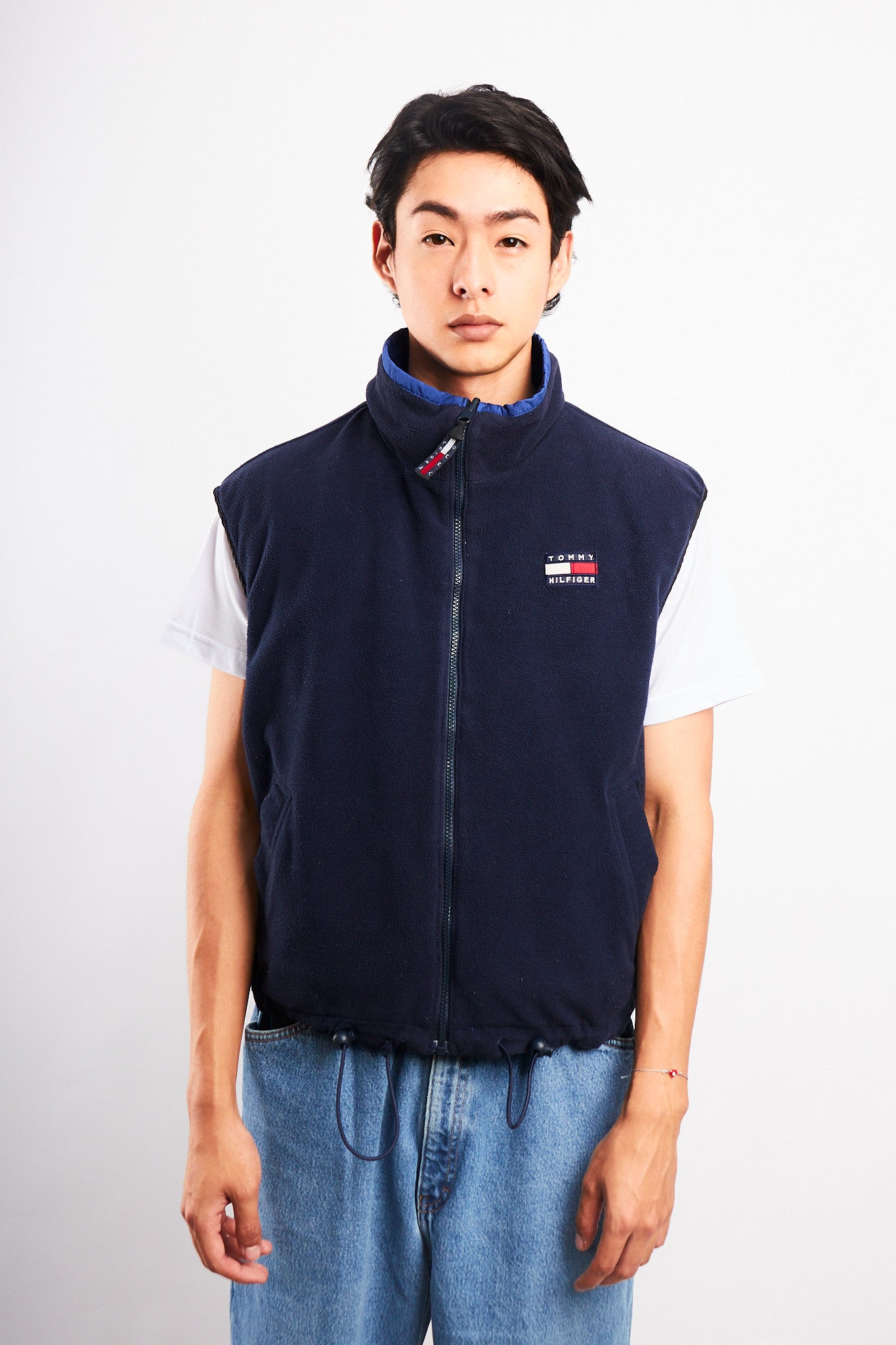 1990 Vintage Tommy Hilfiger Reversible Fleece Vest (S/M)