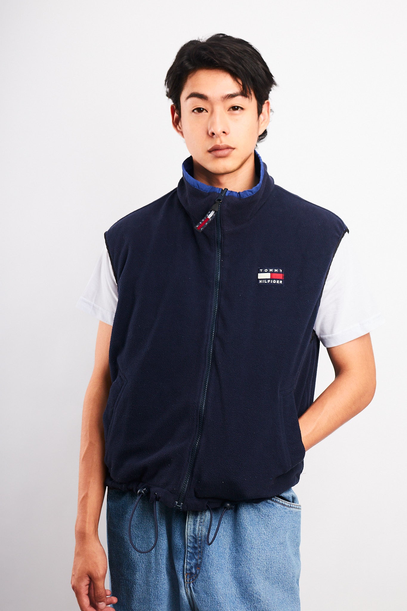 1990 Vintage Tommy Hilfiger Reversible Fleece Vest (S/M)