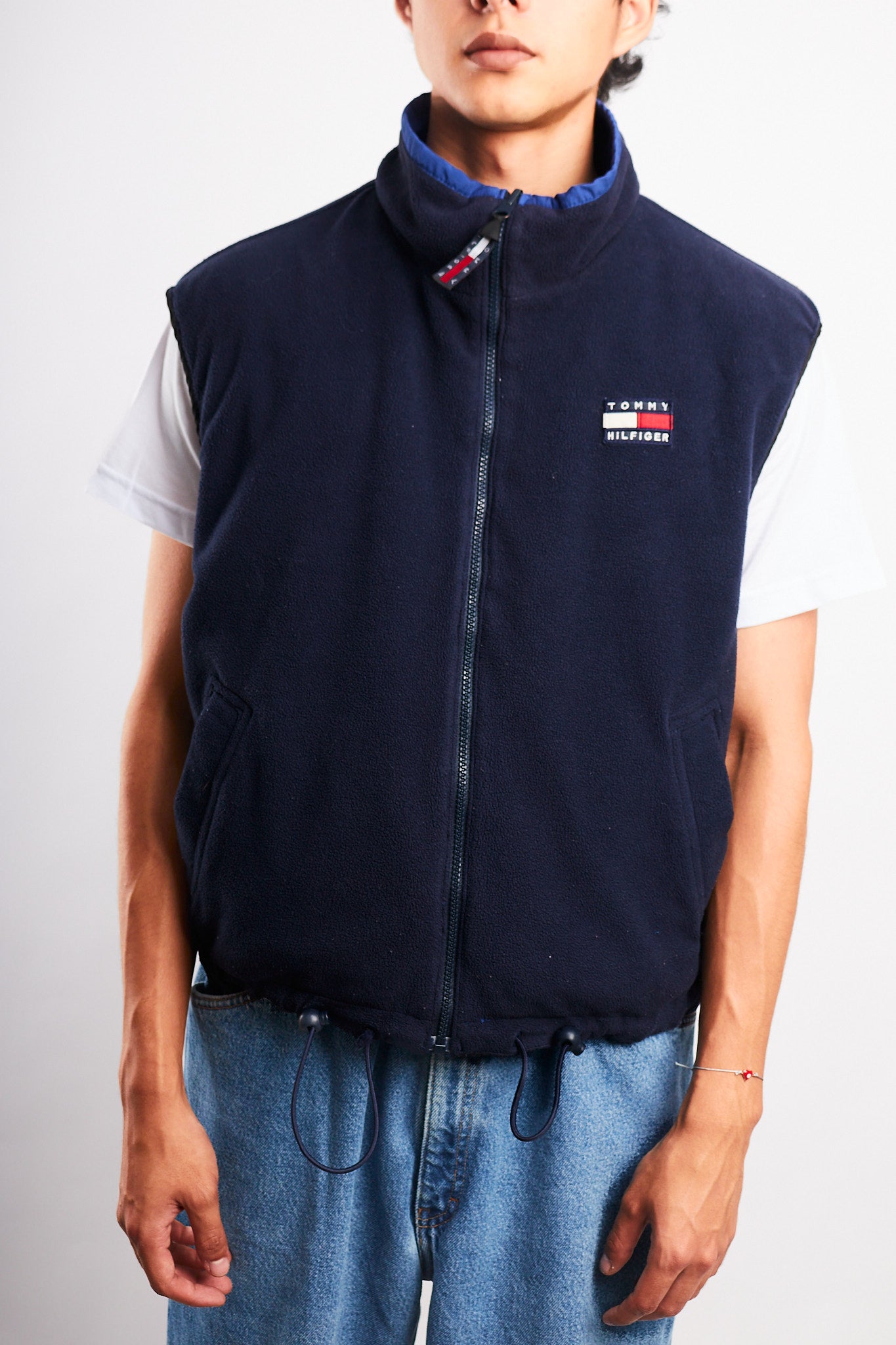 1990 Vintage Tommy Hilfiger Reversible Fleece Vest (S/M)