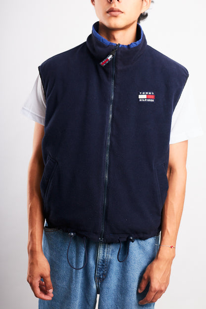 1990 Vintage Tommy Hilfiger Reversible Fleece Vest (S/M)