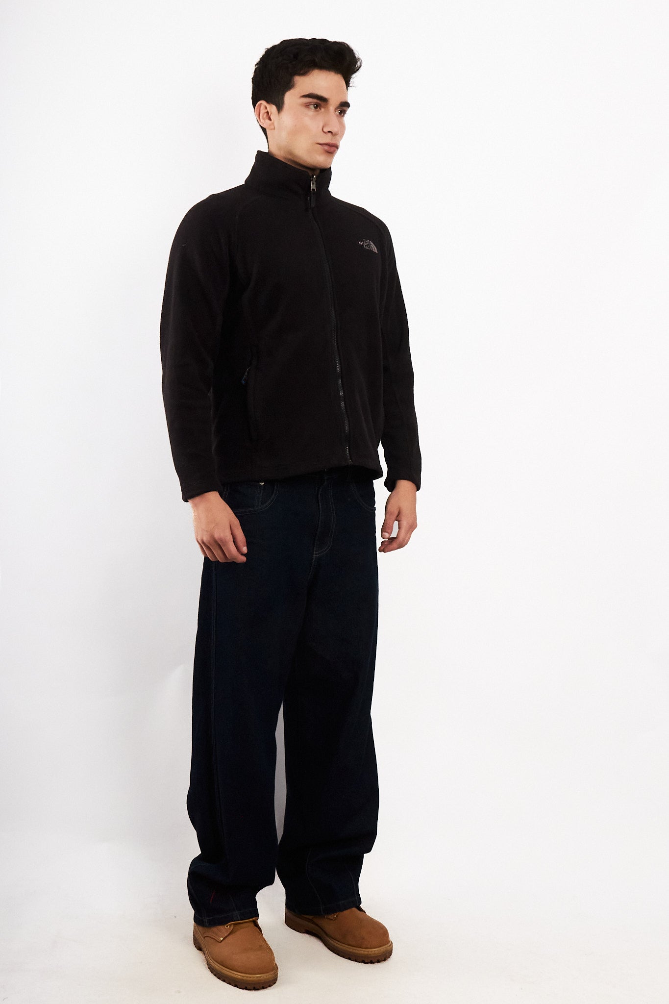 2000 Vintage The North Face Black Fleece Jacket (M)