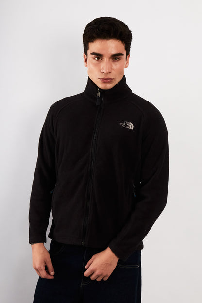 2000 Vintage The North Face Black Fleece Jacket (M)