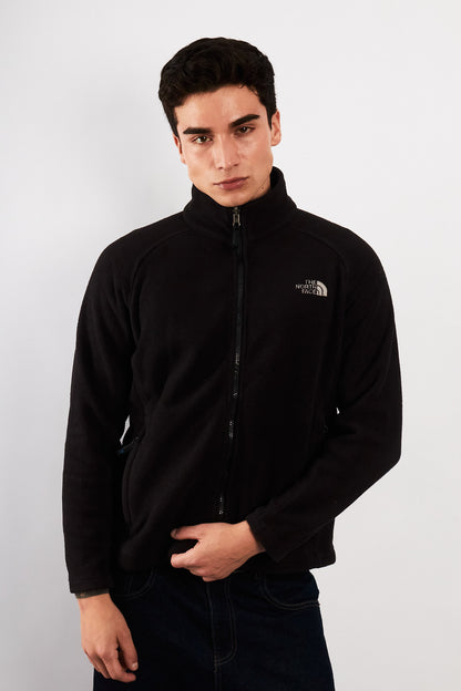 2000 Vintage The North Face Black Fleece Jacket (M)