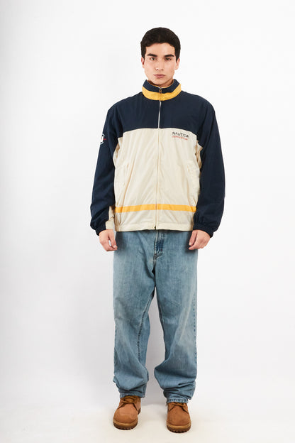 1990 Vintage Nautica Competition Logo Collar Impermeable Jacket (M/L)