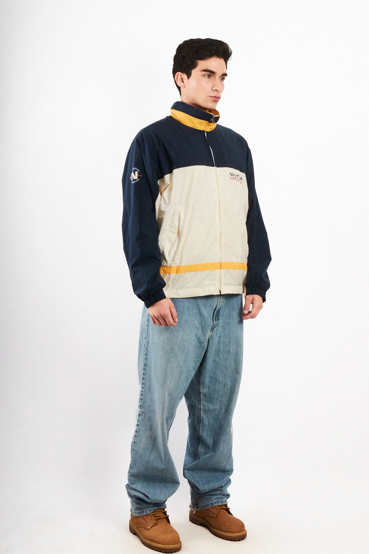 1990 Vintage Nautica Competition Logo Collar Impermeable Jacket (M/L)