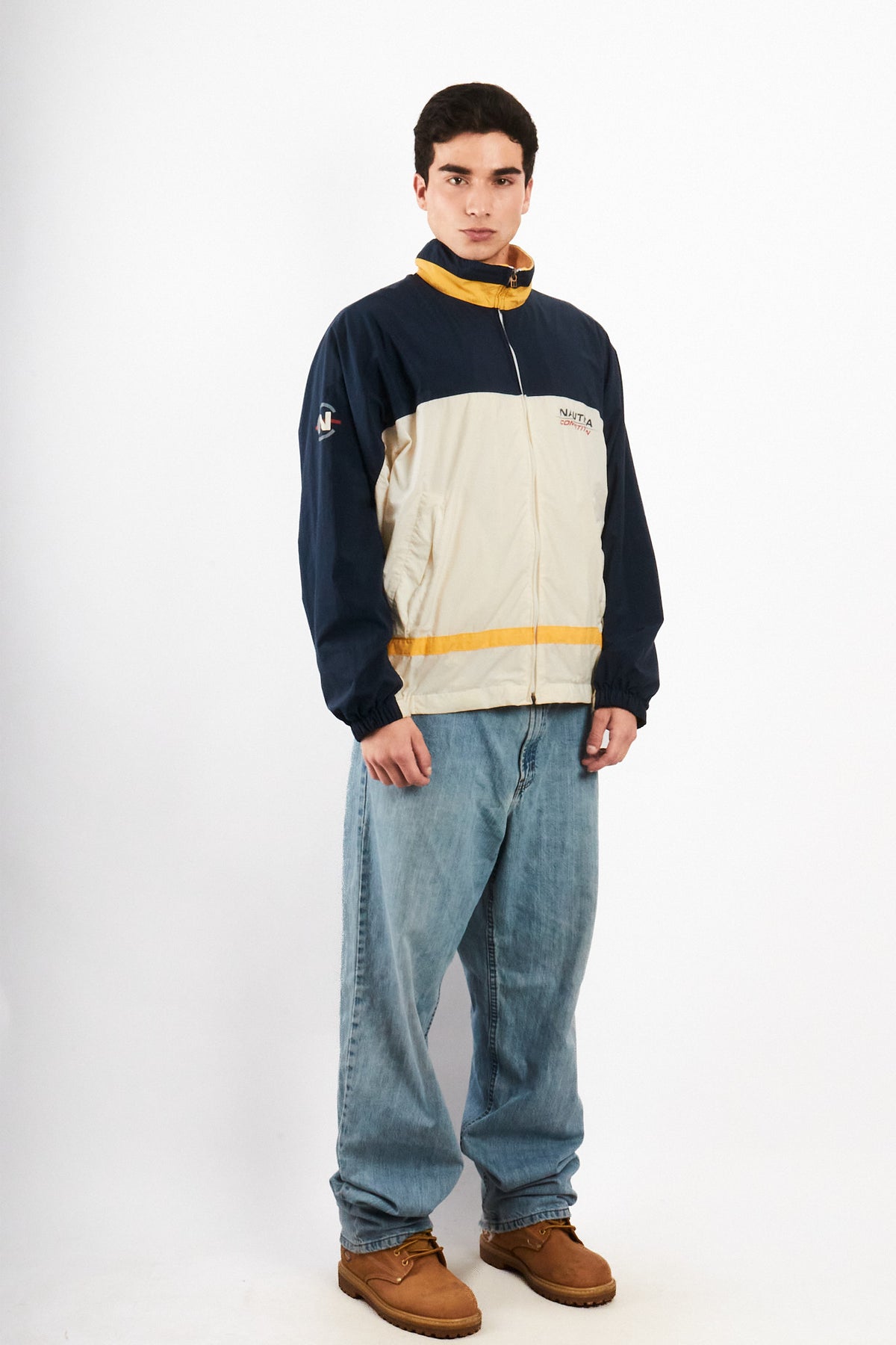 1990 Vintage Nautica Competition Logo Collar Impermeable Jacket (M/L)